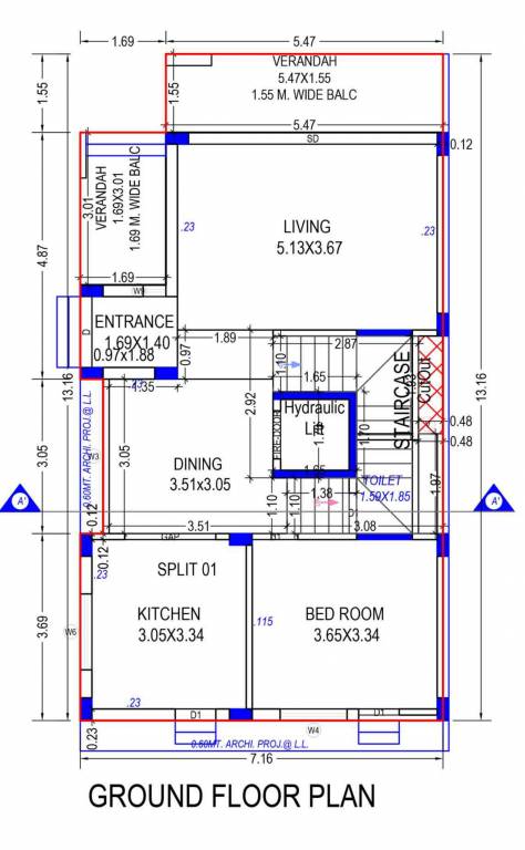  sanidhya villas Floor Plan Ground Floor Plan