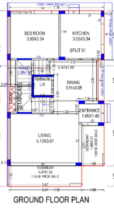  sanidhya villas Floor Plan Ground Floor Plan