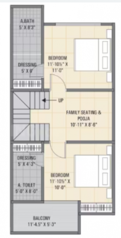  lotus bunglows Floor Plan Second Floor Plan