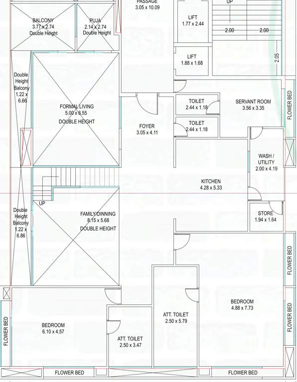  uma 2 0 residences Floor Plan Lower Level Penthouse Plan