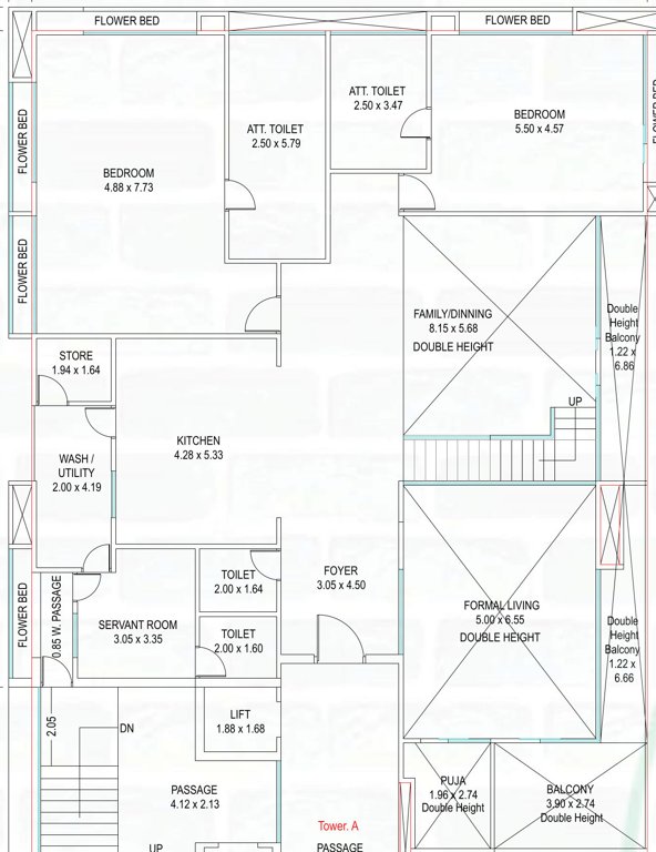  uma 2 0 residences Floor Plan Lower Level Penthouse Plan