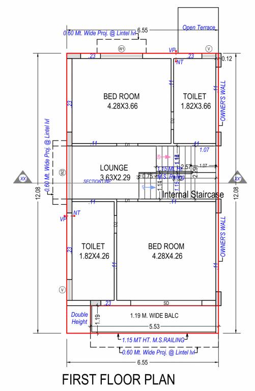  parijat bungalows Floor Plan First Floor Plan