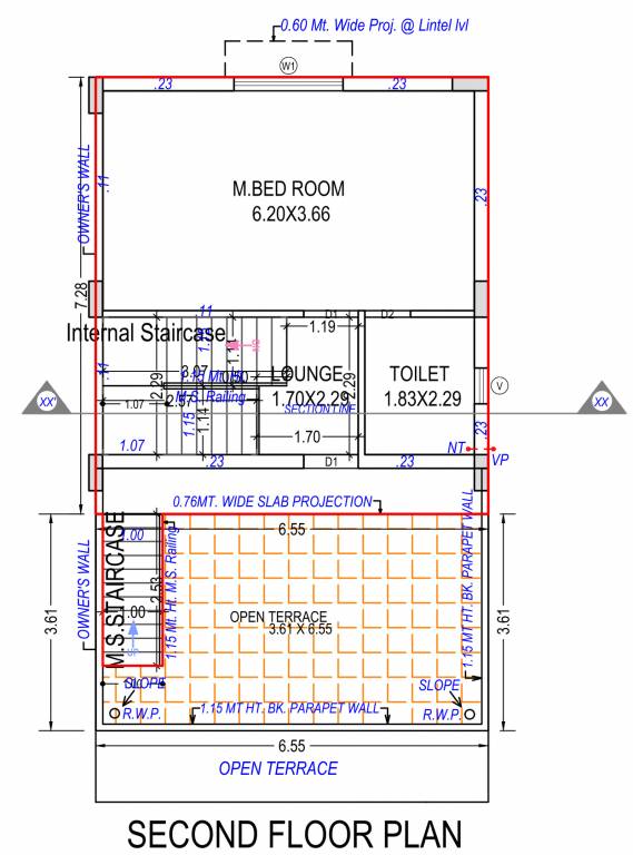  parijat bungalows Floor Plan Second Floor Plan
