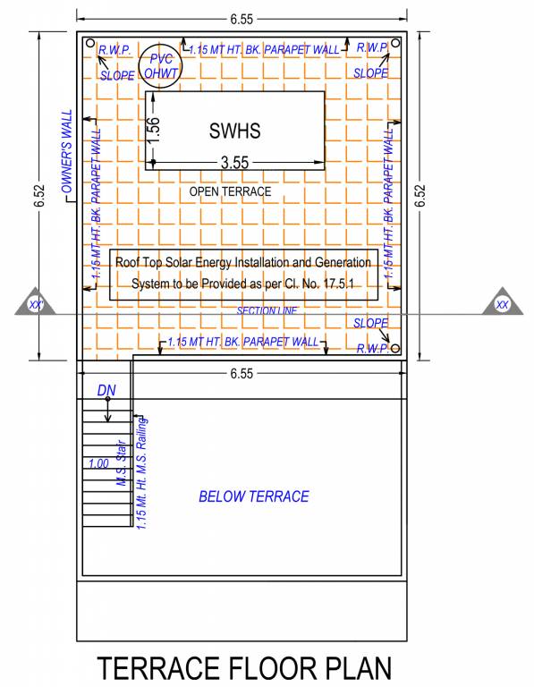  parijat bungalows Floor Plan Terrace Floor Plan