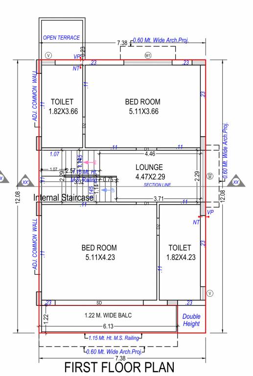 parijat bungalows Floor Plan First Floor Plan
