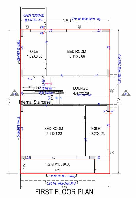  parijat bungalows Floor Plan First Floor Plan