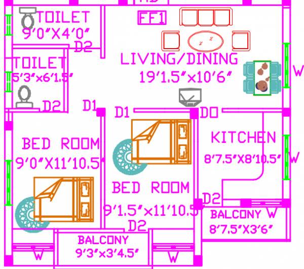  builder-apartment Floor Plan Floor Plan