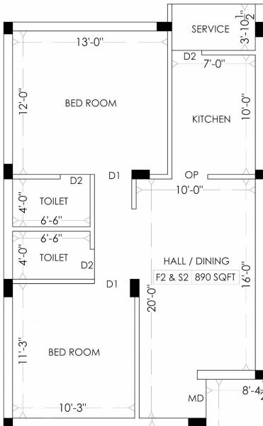  jayalakshmi-flats Floor Plan Floor Plan