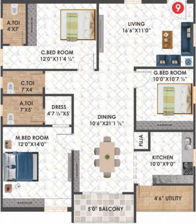  nandanavanam Floor Plan Floor Plan