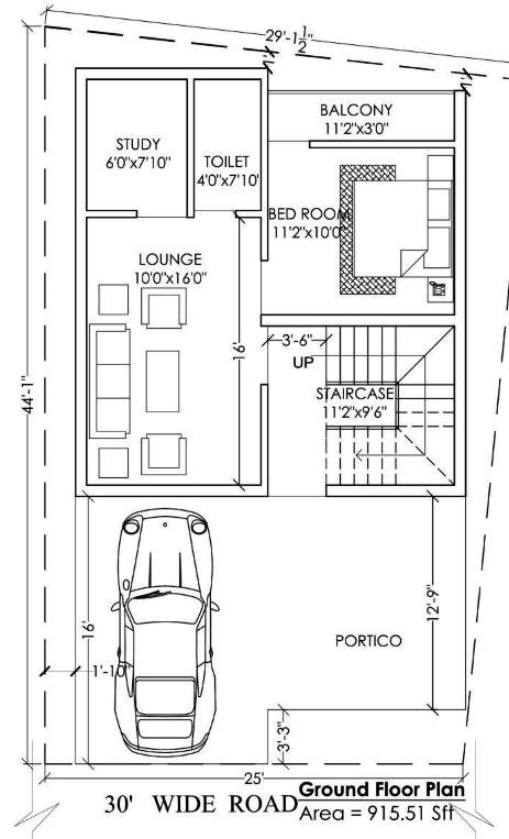  urban ville Floor Plan Ground Floor Plan