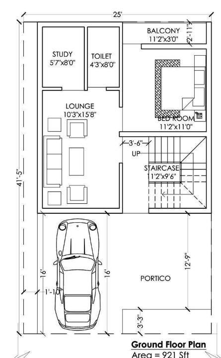  urban ville Floor Plan Ground Floor Plan