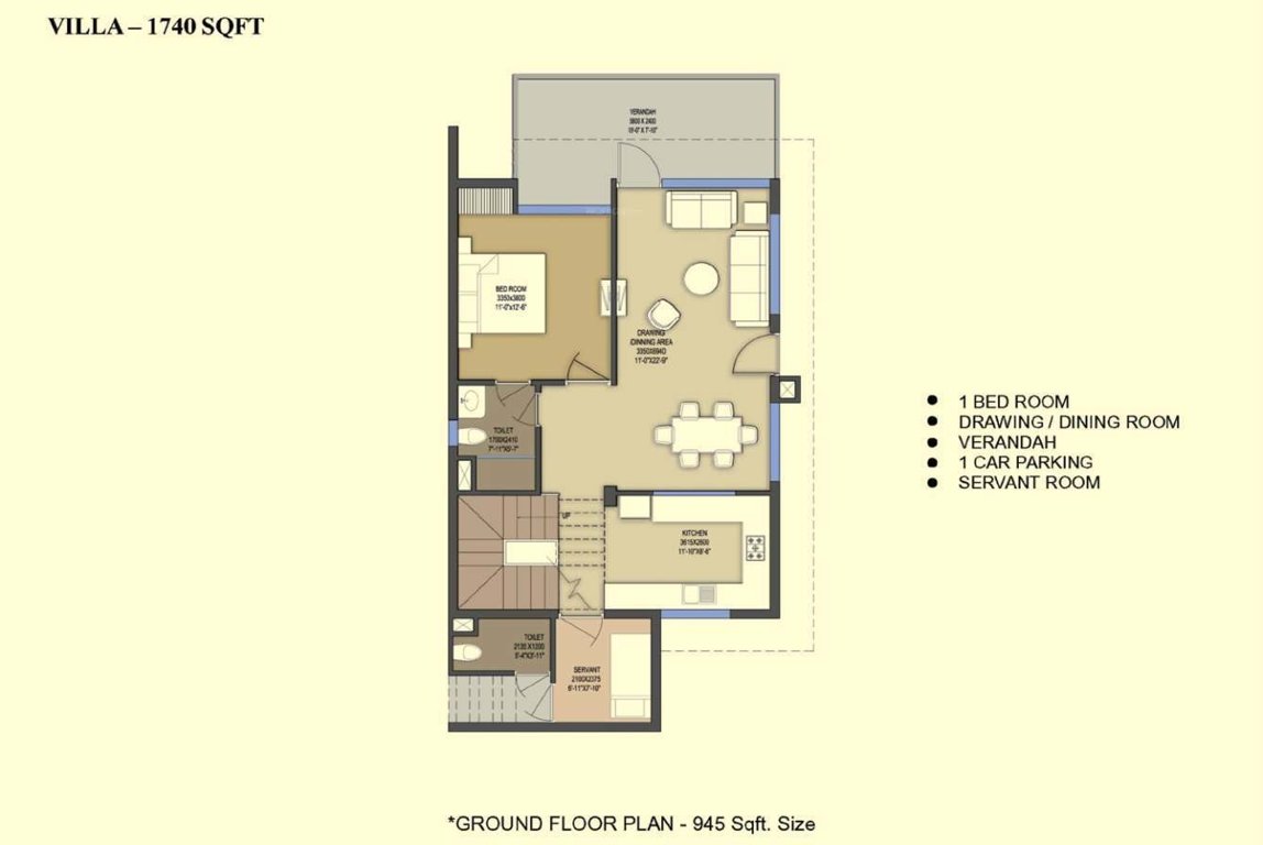  solitairian city Floor Plan Ground Floor Plan