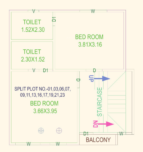  shiv-bungalows Floor Plan First Floor Plan