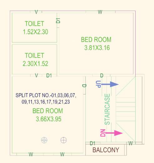  shiv bungalows Floor Plan First Floor Plan