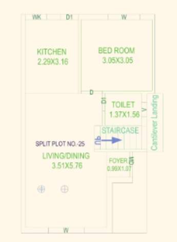  shiv bungalows Floor Plan Ground Floor Plan