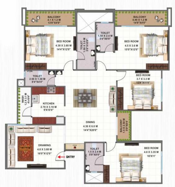  shiv-aangan-twin-towers Floor Plan Floor Plan