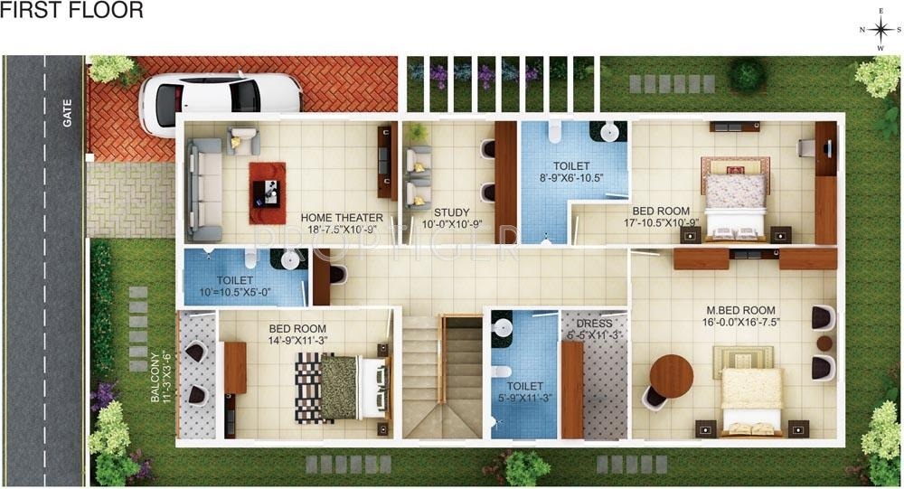 AVR Krishna Villa (4BHK+4T (3,476 sq ft) 3476 sq ft)