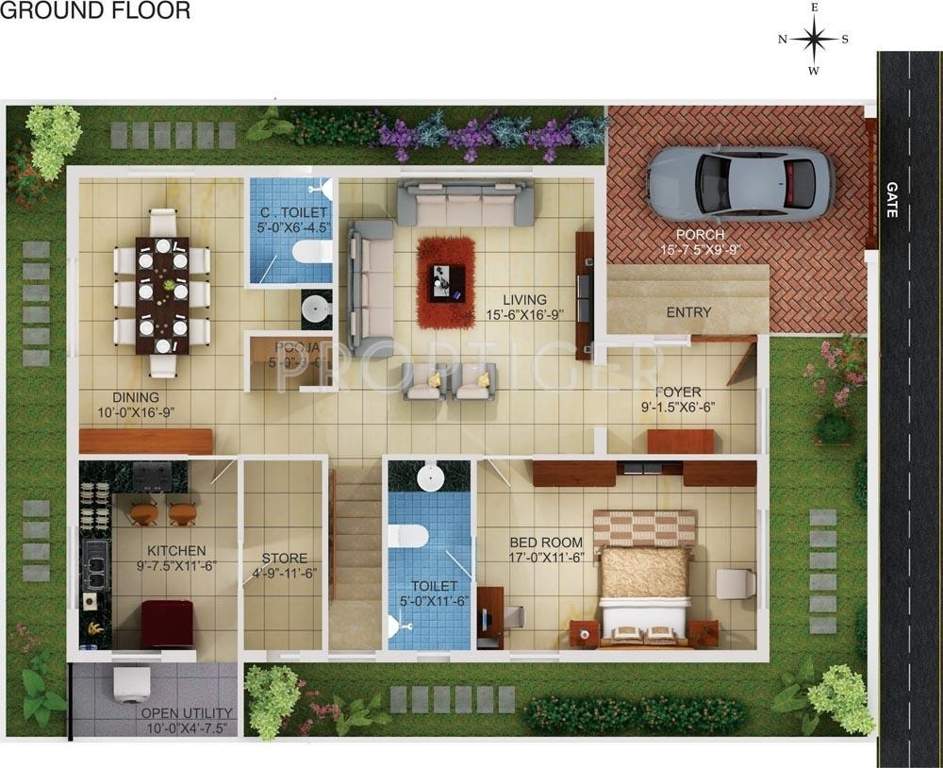 AVR Krishna Villa (3BHK+3T (2,750 sq ft) 2750 sq ft)