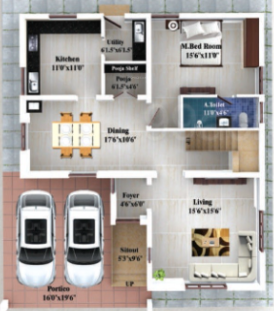  uttaraa Floor Plan Ground Floor Plan