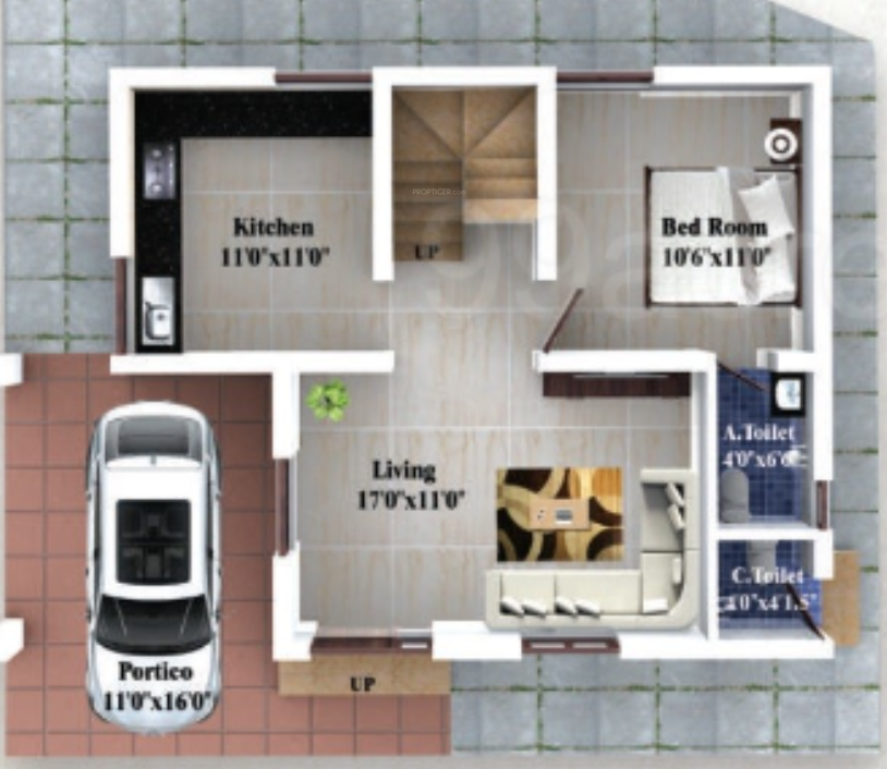  uttaraa Floor Plan Ground Floor Plan