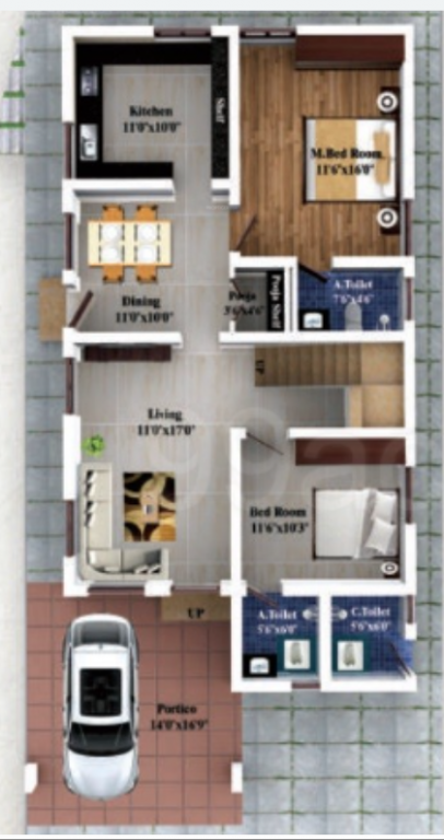 uttaraa Floor Plan Ground Floor Plan