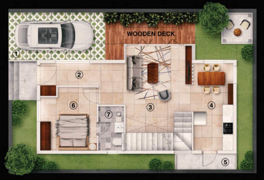 village Floor Plan Ground Floor Plan