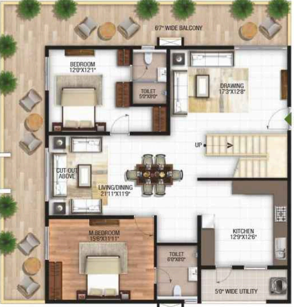  pragathi greenwoods Floor Plan Lower Level Duplex Plan