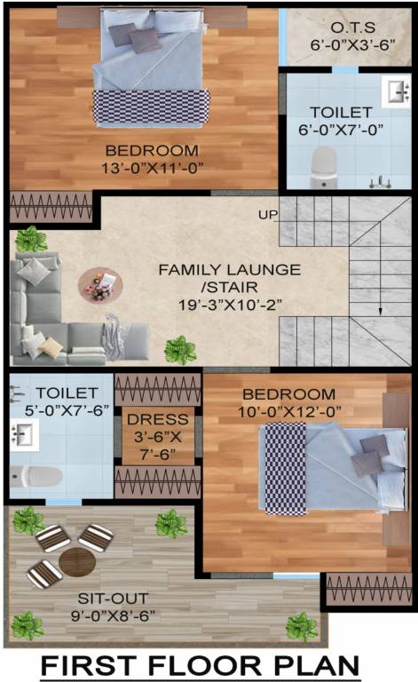 First Floor Plan green villa Floor Plan First Floor Plan