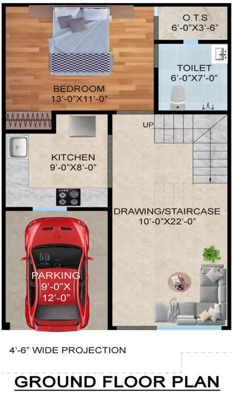  green villa Floor Plan Ground Floor Plan