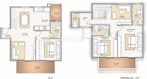 Nester Earth Villaments (3BHK+3T (2,150 sq ft) + Servant Room 2150 sq ft)