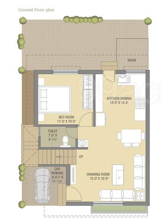  auro aastha Floor Plan Ground Floor Plan