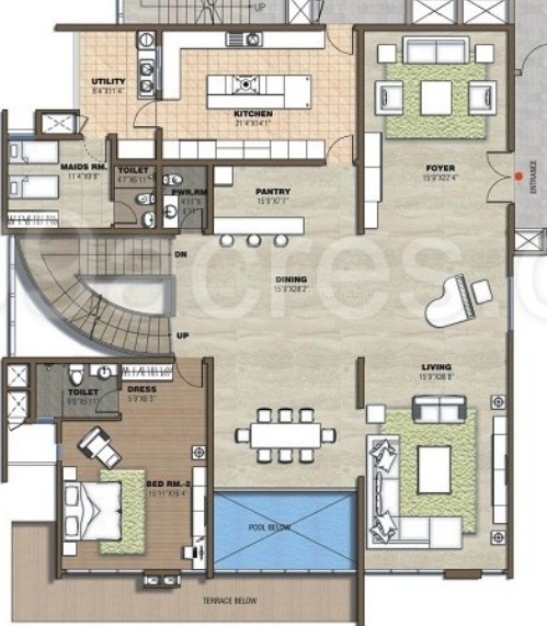 white meadows Floor Plan Upper Level Duplex Plan