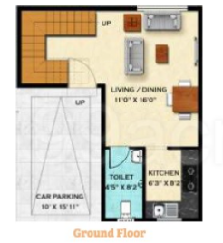 orange county villas Floor Plan Ground Floor Plan