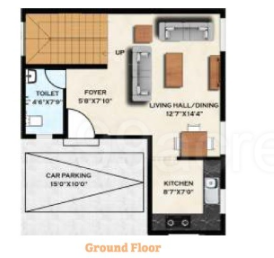 orange county villas Floor Plan Ground Floor Plan