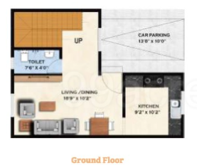 orange county villas Floor Plan Ground Floor Plan