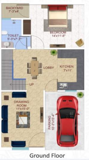 lotus green luxury villa Floor Plan Ground Floor Plan