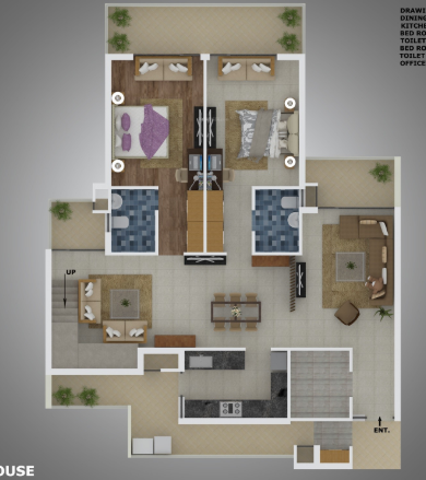  el spazia Floor Plan Lower Level Duplex Plan