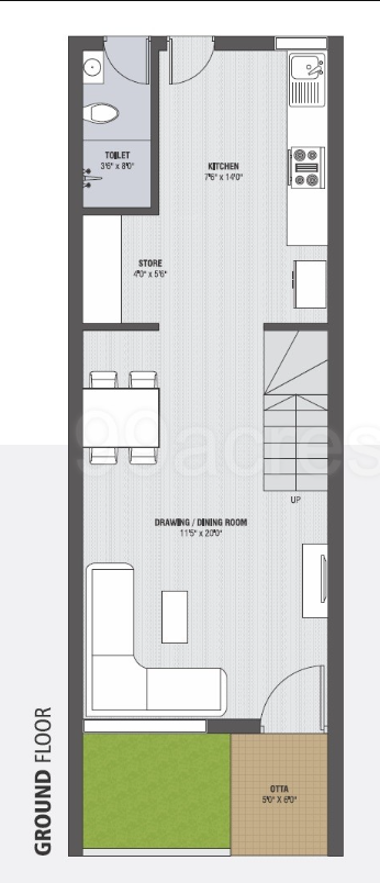  green homes Floor Plan Ground Floor Plan