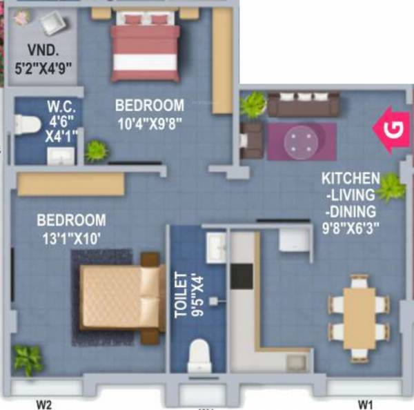  uptown-one Floor Plan Floor Plan