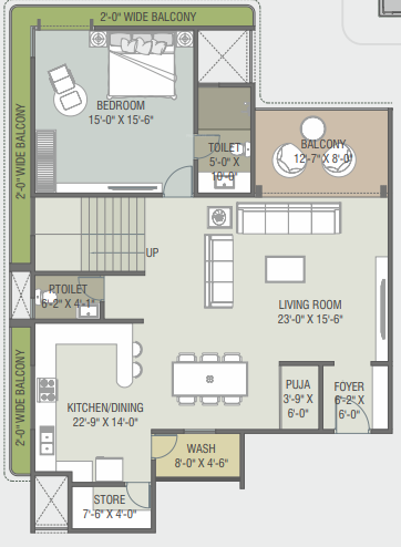  tiara by courtyard Floor Plan Lower Level Duplex Plan