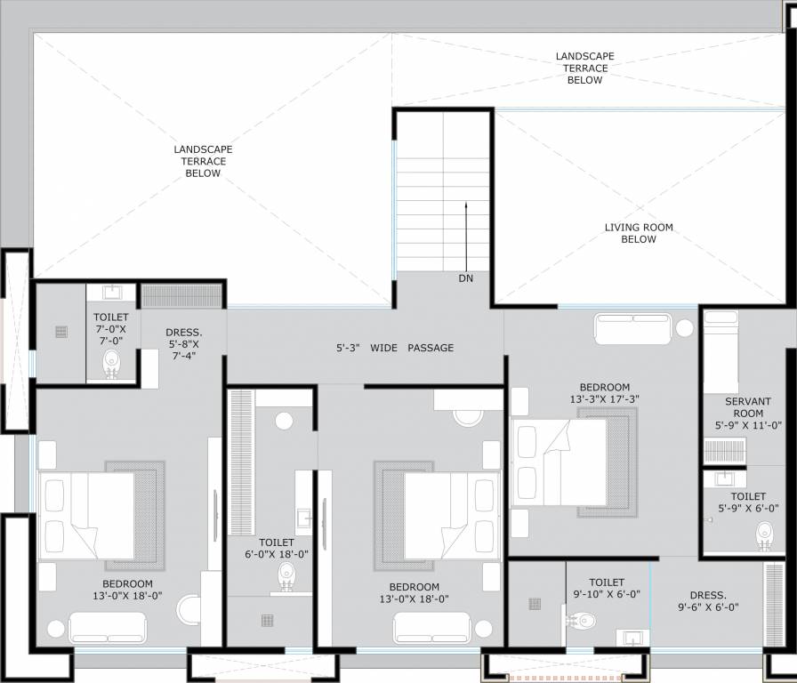 Upper Level Penthouse Plan estella Floor Plan Upper Level Penthouse Plan