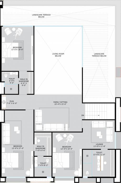 Upper Level Penthouse Plan estella Floor Plan Upper Level Penthouse Plan