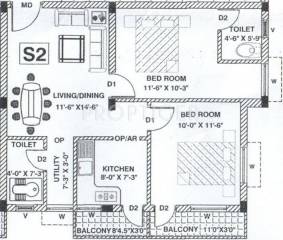 VijaySaras Vijay Manor (2BHK+2T (880 sq ft) 880 sq ft) VijaySaras Vijay Manor (2BHK+2T (880 sq ft) 880 sq ft)
