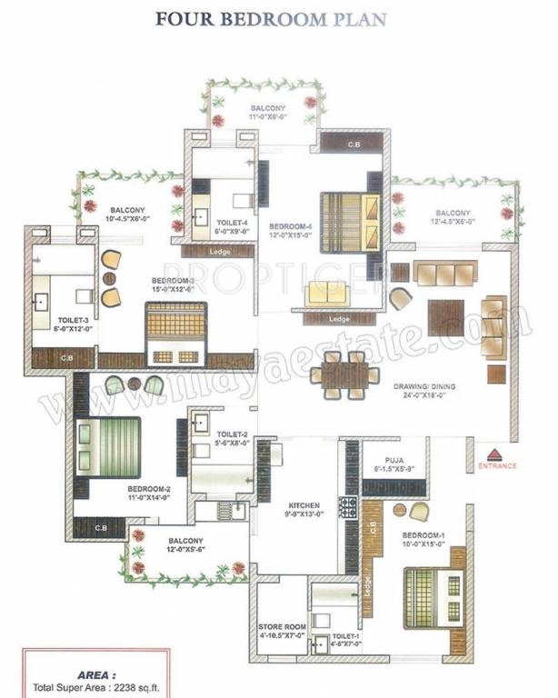 Maya Garden2 (4BHK+4T (2,238 sq ft) 2238 sq ft) Maya Garden2 (4BHK+4T (2,238 sq ft) 2238 sq ft)