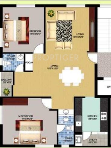 Jampa Classic (2BHK+2T (1,150 sq ft) 1150 sq ft) Jampa Classic (2BHK+2T (1,150 sq ft) 1150 sq ft)
