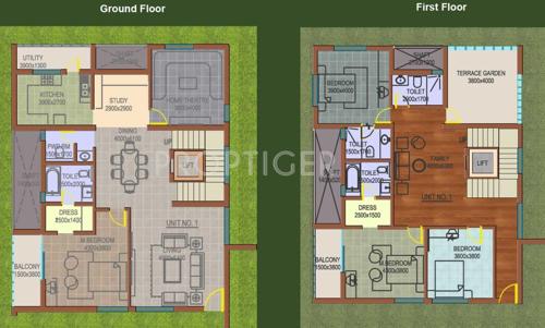 Shriram Sky Villas (4BHK+4T (2,736 sq ft)   Study Room 2736 sq ft)