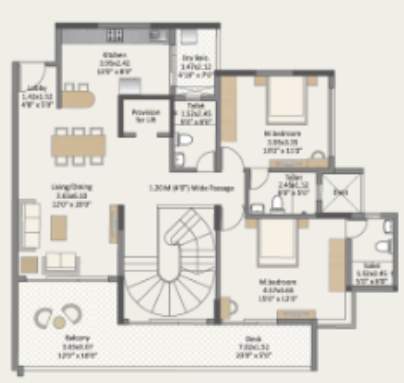  paranjape forest trails highgardens Floor Plan Lower Level Duplex Plan