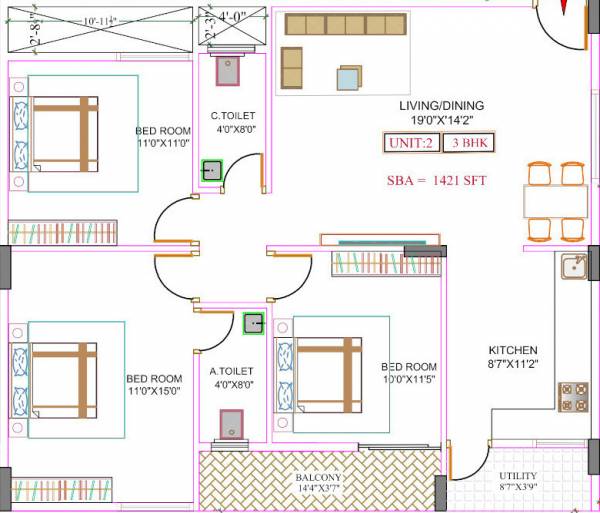  slv-brundavan Floor Plan Floor Plan
