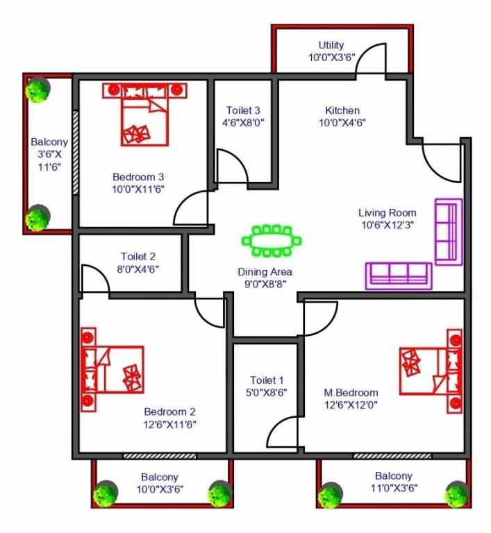 Lower Level Duplex Plan  nakshathra Floor Plan Lower Level Duplex Plan