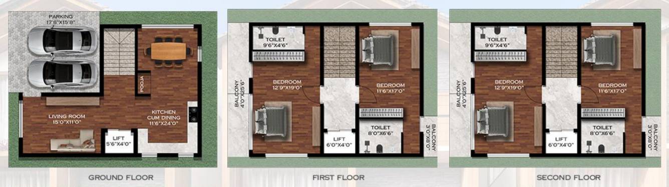  serenity garden villas Floor Plan Floor Plan